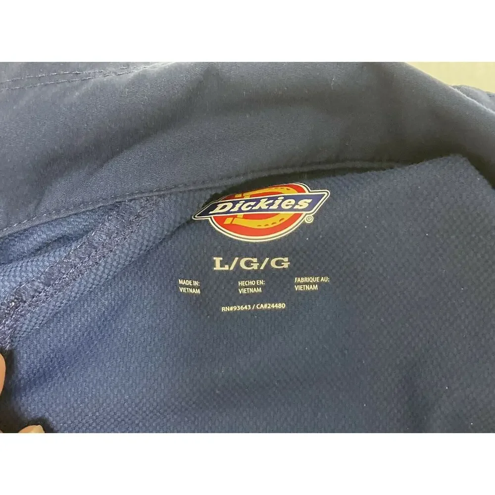 Dickies Lightweight Full Zip Blue Jacket L Large